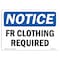 Signmission OSHA Notice Sign, Fr Clothing Required, 18in X 12in Aluminum, 18" W, 12" H, Landscape OS-NS-A-1218-L-12902 - alternate 1